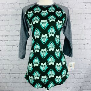 Lularoe Dracula Halloween Randi Shirt Size XS